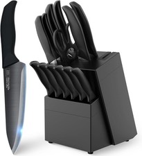 HENCKELS Statement Premium Quality 15-Piece Set with Block Natural Razor-Sharp picture