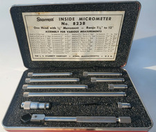 Starrett No. 823B Tubular Inside Micrometer Set (1.5