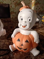 Vintage 1986 Casper The Friendly Ghost Pumpkin Porcelain Night Light READ picture