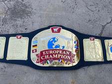 NEW EUROPEAN CHAMPIONSHIP TITLE BELT WRESTLING BELT REPLICA 2MM BRASS PLATES picture