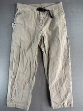 Gramicci Original Freedom Pants Mens 34x28 Beige Relaxed Fit Canvas USA FLAW picture