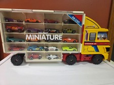 Turboleader Lrg Truck Diecast Carrying Case with 25 Vintage Cars 70's-90's picture