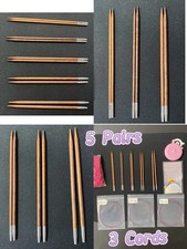 5 Pairs Set HANDMADE CRAFTED Snakewood Interchangeable Knitting Needle 2.5~4.0mm picture