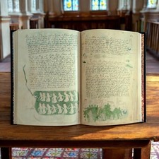 Voynich Manuscript Facsimile Faithful Leatherbound Reproduction picture