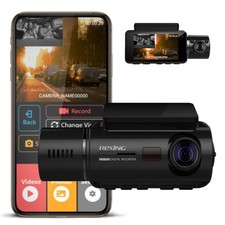 Rexing V3C Dual Dash Cam | 1080p Front & Cabin, IR Night Vision, 32GB Micro SD picture