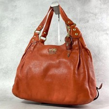Coach 14336 Madison Maggie Hobo Shoulder Bag HandBag Leather Orange-brown picture