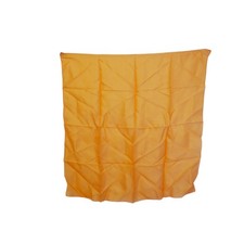 Vintage Orange Silk Scarf 24x24 Square Sheer Retro Neck Headband Accessory picture