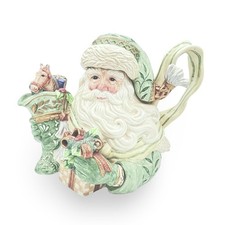 Fitz & Floyd Vintage Gregorian Collection Santa Claus Figural Teapot Christmas picture