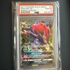 2017 Pokémon Shining Legends Zoroark-GX Card #53/73 PSA 10 picture