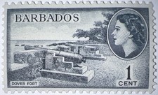 Travelstamps: 1953 BARBADOS  STAMPS SC# 235 QE II - DOVER FORT MINT MNH OG NH 1c picture