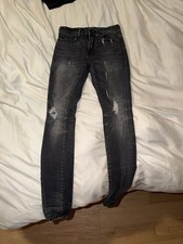 $199 Prps Men's Black Slim Fit Distressed Stretch Denim Jeans Pants Size 28 picture