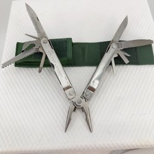 Vintage Leatherman Super Tool Original Multi Tool USA Pliers Green Sheath picture
