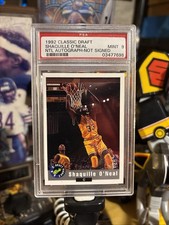 Classic 1992 Draft Shaquille O'Neal NSCC Autograph Insert PSA 9 Graded picture