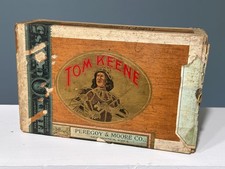 Early 1900s Tom Keene Peregoy & Moore Council Bluffs IA - wooden cigar box picture