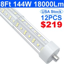 12/25 Pack 8 Ft Led Bulbs Single Pin 144W 18000Lm 6500k Cold White Blocking RF picture