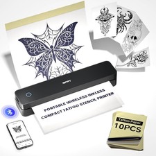 Tattoo Stencil Printer with 10pcs Tattoo Transfer Paper Wireless Bluetooth  picture