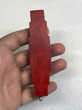 Bakelite Catalin Vintage Red Marbled Piece Rod  - 70 Grams picture