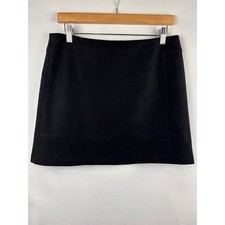 Women’s Kenar Size 6 Black Wool Mini Skirt picture