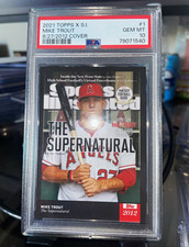 2021 TOPPS X SPORTS ILLUSTRATED MIKE TROUT #1 - PSA 10 - ANGELS picture