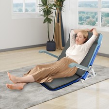 Portable Folding Adjustable Bed Backrest 5-Angle 20°–75° Blue picture