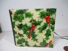 Very Old Celluloid Holly Decorated Cover Christmas Sewing Kit - England picture