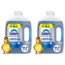 Dawn Platinum Fresh Rain Dish Soap Refill Jug 51.5 oz 2-Pack picture