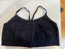 Black Torrid sports bra/bralet, racerback with lace detail size 5 (28) picture