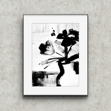 Flowers No.36 9x12 Original Abstract Acrylic Paper Signed Contemporary Wall Art picture