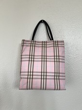 Burberry Vintage Authentic Pink Novacheck Small Handbag Tote picture