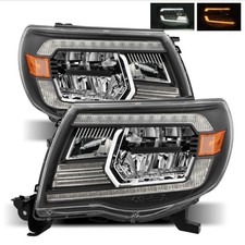 05-11 Toyota Tacoma LED Crystal Headlights Black picture