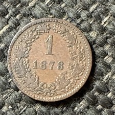 1878 Austria 1 Kreuzer Coin (CT) picture
