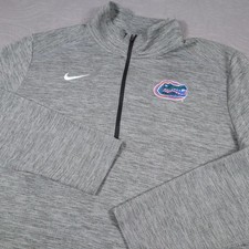 Nike Florida Gators 1/4 Zip Sweatshirt Mens Medium Gray NCAA Football Dri Fit picture