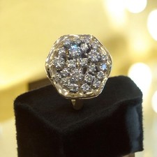 Classy 0.75 Cts Round Brilliant Cut Natural Diamonds Party Ring 14K Gold picture