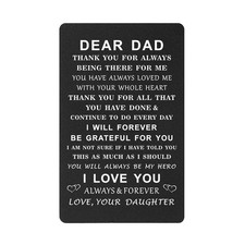 Fathers Day Dad Gifts from Daughter - Dad Wallet Card Insert - Fathers Day Ca picture