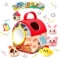 Baby Toys 6-12 Months - Farm Barn with 6 Plush Stuffed Animals & Cloth Book picture