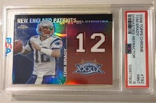 2008 Topps Chrome Tom Brady Refractor COLLEGE JERSEY # MATCH 1/1 10/199 PSA 9  picture