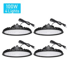 4Pack 100W UFO Led High Bay Light Warehouse Factory Commercial Industrial Light picture