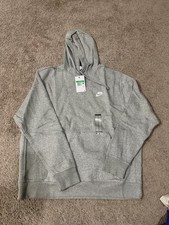 Nike Sportswear Club Fleece Men’s Club Grey Pullover Hoodie BV2654-063 SZ XL  picture
