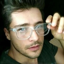 Retro Transparent Frame Classic Vintage Mens Horn Rimmed Clear Lens Eye Glasses picture