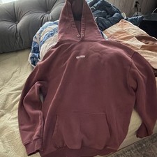 Kill Crew Men’s Burgundy Pullover Hoodie Logo, Kangaroo Pocket Size XL picture