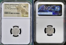 Marc Antony Silver Denarius 30BC Genuine Legionary Roman Imperatorial NGC Graded picture