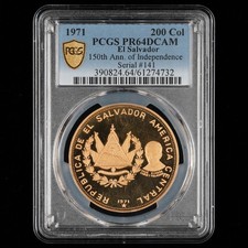 El Salvador - 200 Colones - 1971 (Mo) - PCGS PR 64 DCAM picture