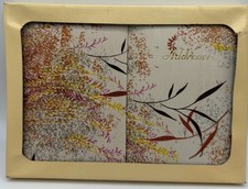 Vintage ANCO Fabric Diary Address Book Set Boxed Unused Floral Retro MCM picture