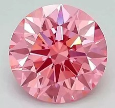 Certified 5.25 Ct VVS1 D Grade Round Shape Natural Pink Diamond Great Shine 12mm picture