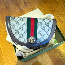 Gucci GG Web Stripe Semi-Circle Crossbody Bag, Magnetic Closure, Box picture