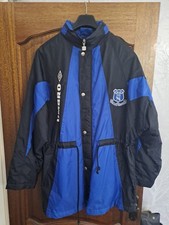Vintage 1992 1993 Everton Umbro Bench Coat Jacket Size M 92/93 Premier League picture