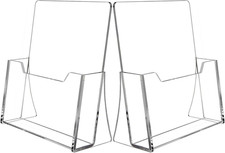 Acrylic Brochure Holder 8.5 X 11 Inch 2 Pack Flyer Holder Display Stand picture