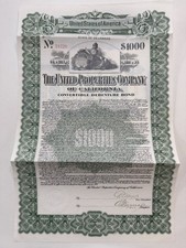 1961 The United Properties Company Bond Certificate #31720, California picture