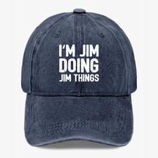 Funny Jim Hat I'm Jim Doing Jim Things Baseball Cap Gift Adjustable picture