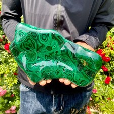 4.7LB Natural Chrysocolla/Malachite transparent cluster rough mineral sample picture